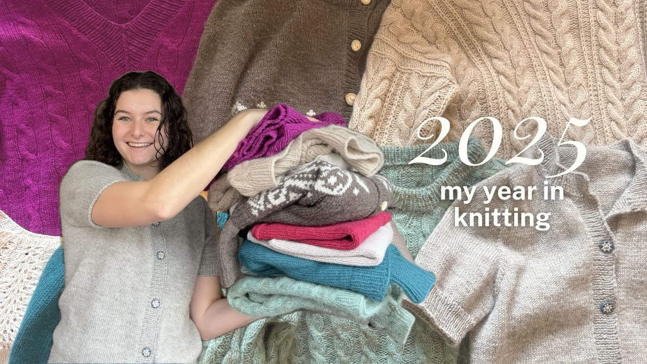 all the garments I knit in 2025 ‪♡