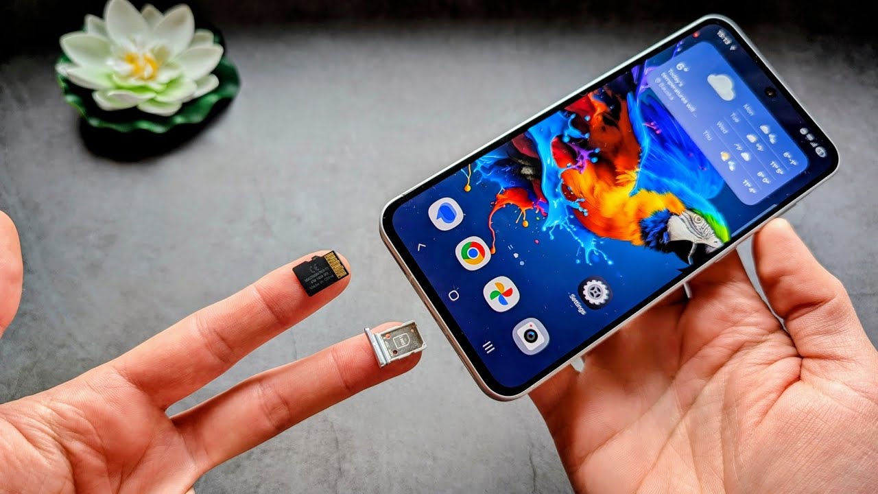 Как вставить SIM-карту и карту памяти в Samsung Galaxy A36 5G (Dual SIM + Micro SD)