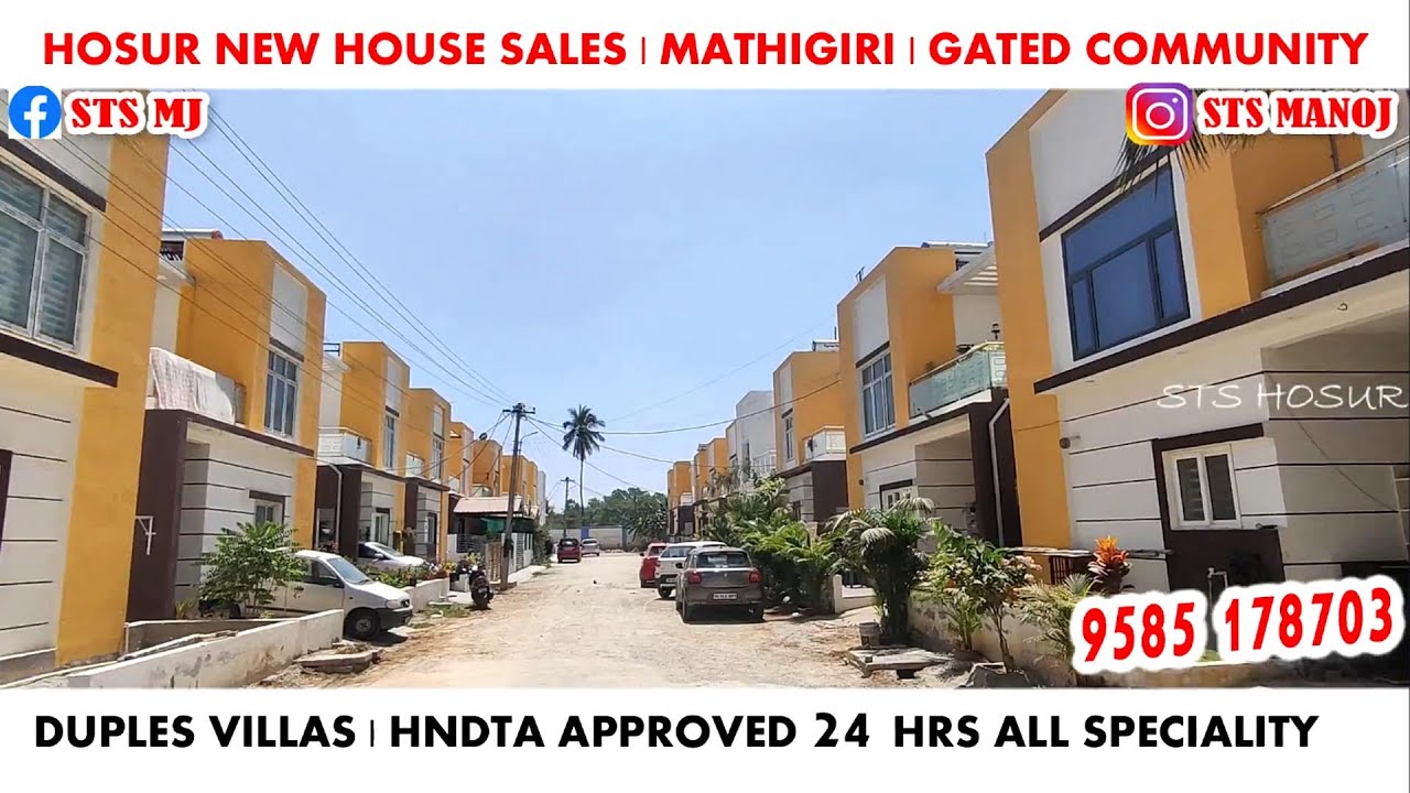 HOSUR | NEW HOUSE DUPLEX HOUSE SALES | HNDTA APPROVED | LOANS | GATED COMMUNITY | BOOK 9585 178703