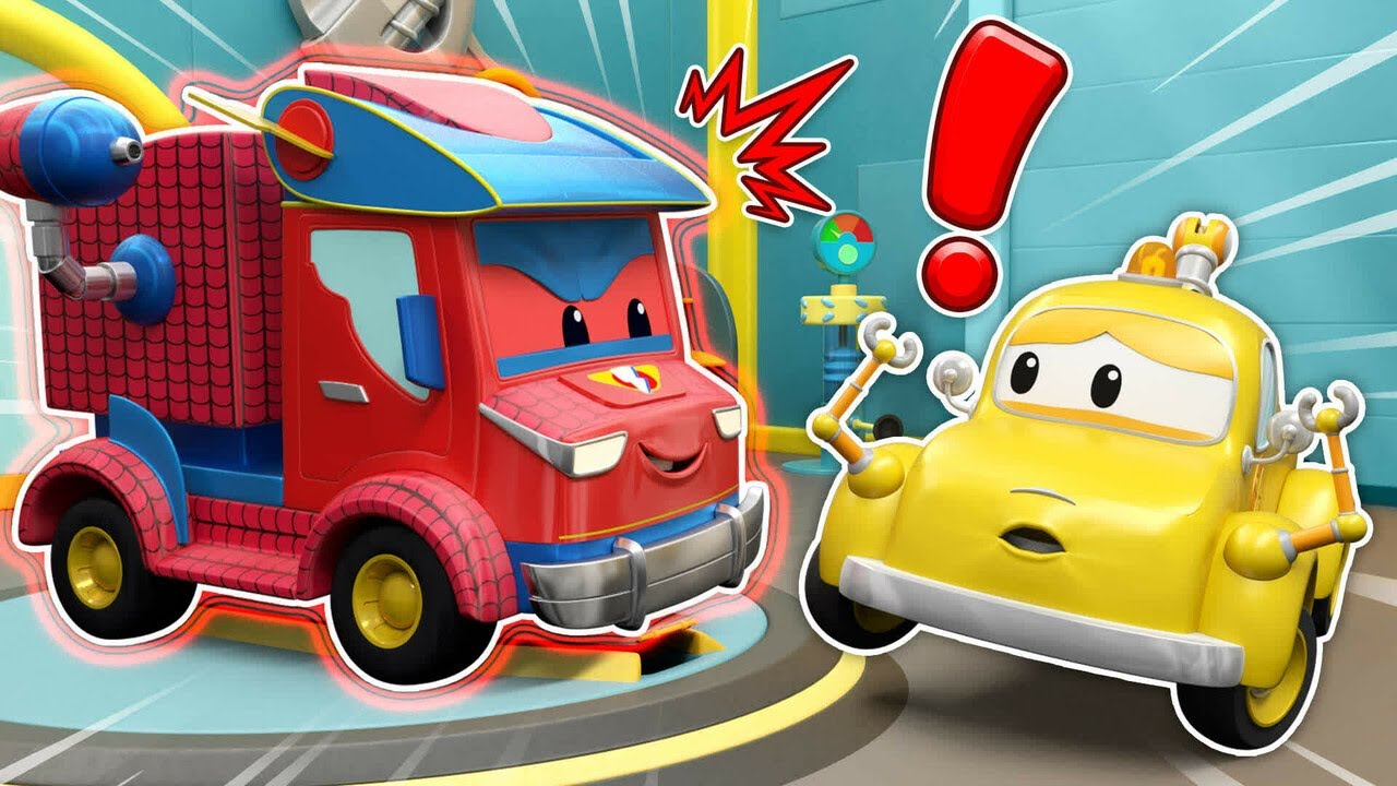 La Grúa confunde a CAMION SPIDER con su GEMELO MALVADO | Camiones Para Niños | Dibujos para niños