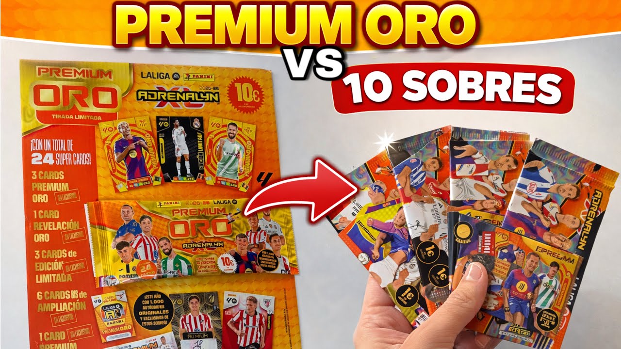 SOBRE PREMIUM ORO vs 10 SOBRES de ADRENALYN XL 2025/26