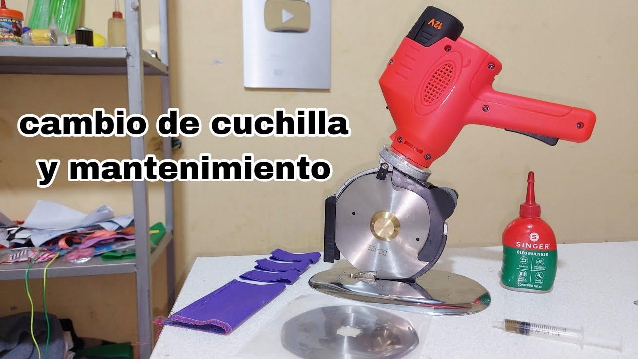 CORTADORA DE TELA INALAMBRICA mantenimiento y cambio de cuchilla.