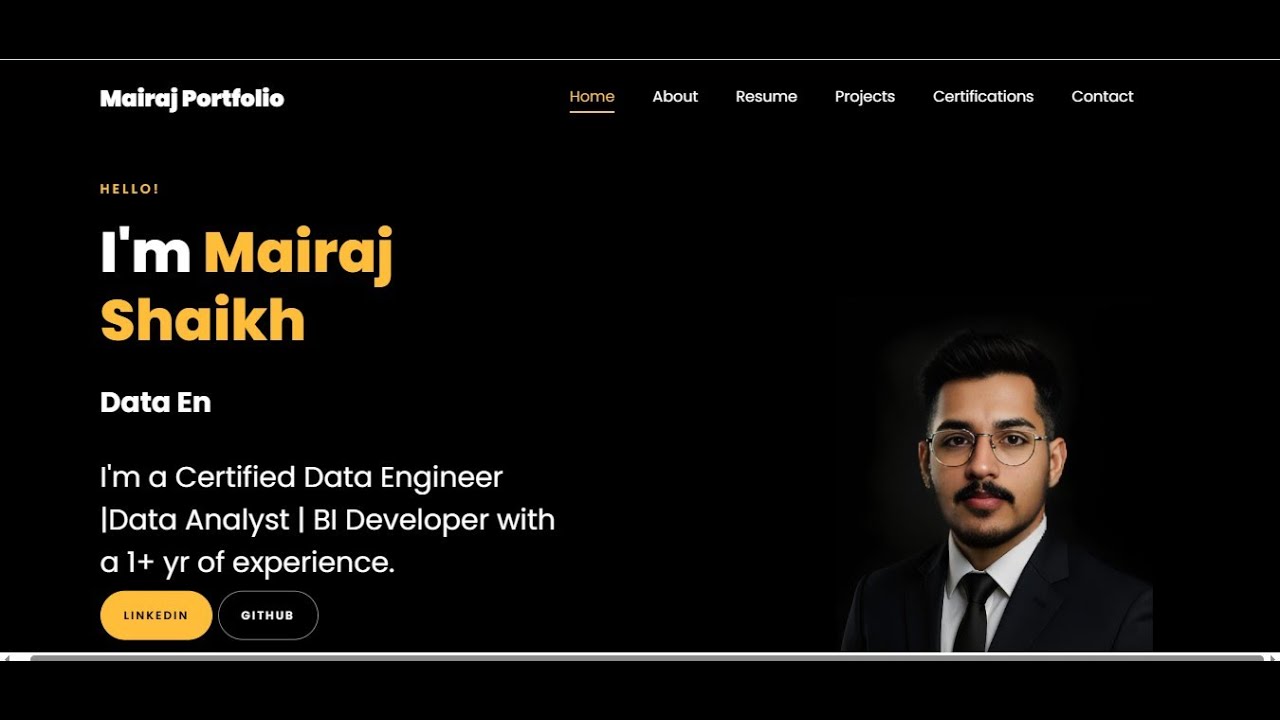 Finally My Portfolio is LIVE Now | Data Engineer Portfolio