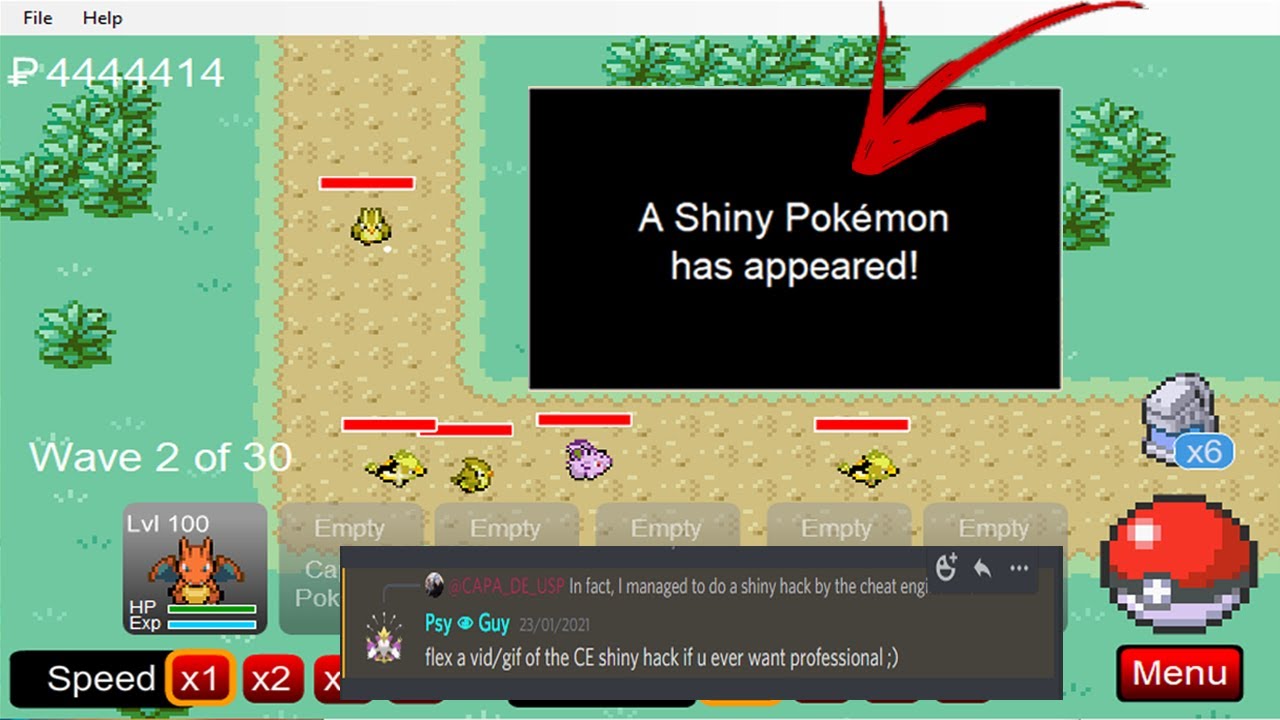 PTD1 - Shiny Hack with Cheat Engine.