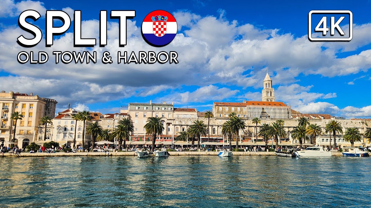 Split in 4k | Cycling And Walking Tour | Old Town And Harbor | Insta360