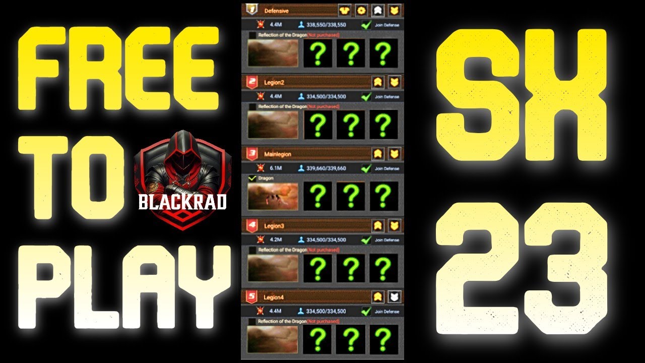 FREE TO PLAY Best setup for SX23 - Rise of Castles Ice and Fire