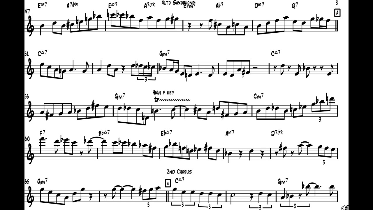 Cannonball Adderley Transcription Love for Sale
