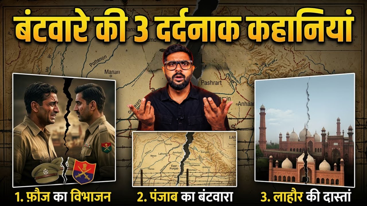 भारत के बंटवारे की अनसुनी कहानियाँ | पंजाब और लाहौर का दर्दनाक बंटवारा, सेना का बंटवारा