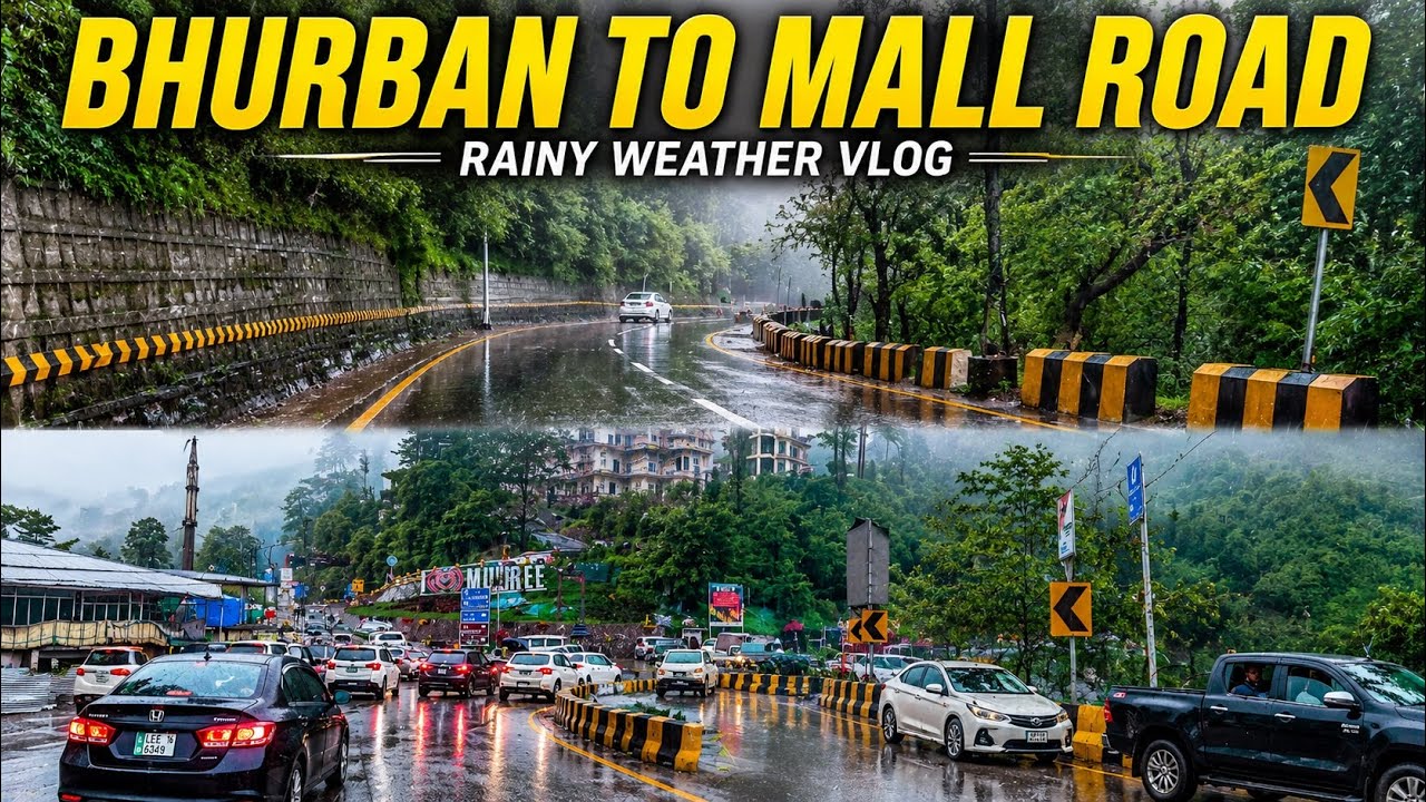 Bhurban to Mall Road Vlog | Rainy Weather in Murree | Beautiful Drive & Road Update 2026