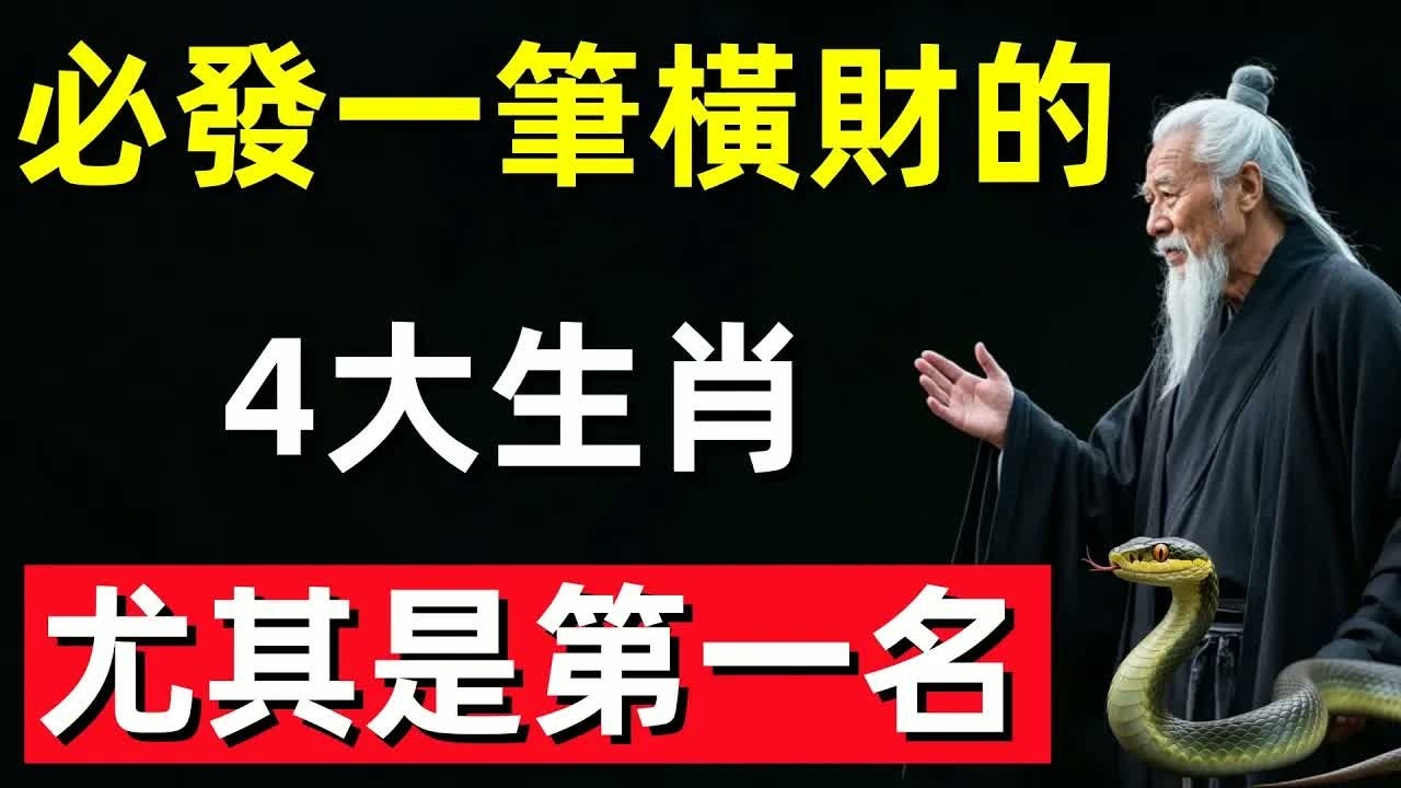 恭喜了！2026年前，4大生肖必發一筆橫財，尤其是第一名！准到爆！快看看有你嗎？#修行思維 #修行 #福報 #禪 #道德經 #覺醒 #開悟 #禅修