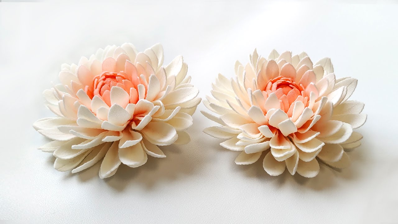 ВЫ УЖЕ УСПЕЛИ ПОСМОТРЕТЬ на эти цветочки из фоамирана?!. DIY/Foamiran chrysanthemum