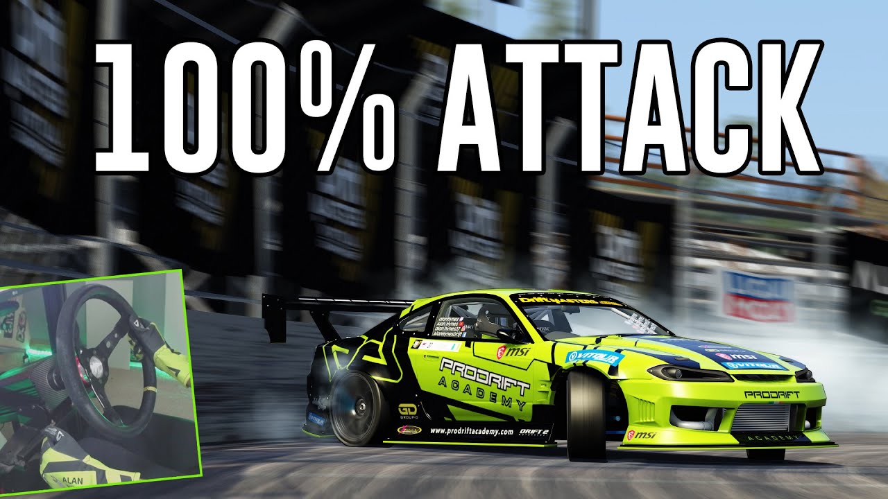 Attacking Drift Masters Virtual Championship Riga ONBOARD - Assetto Corsa