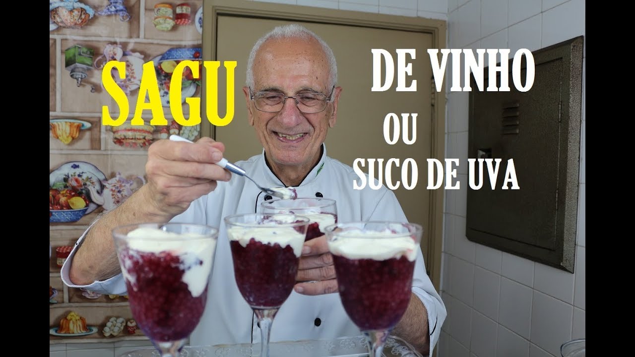 SAGU (SAGU DE VINHO &ndash; DE SUCO DE UVA &ndash; R&Aacute;PIDO E F&Aacute;CIL)
