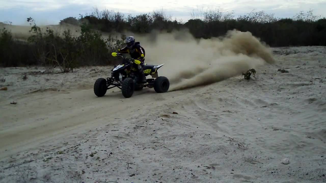 Sand Quad Riding Suzuki LTR450 Rockstar [ unedited 2009 footage ]