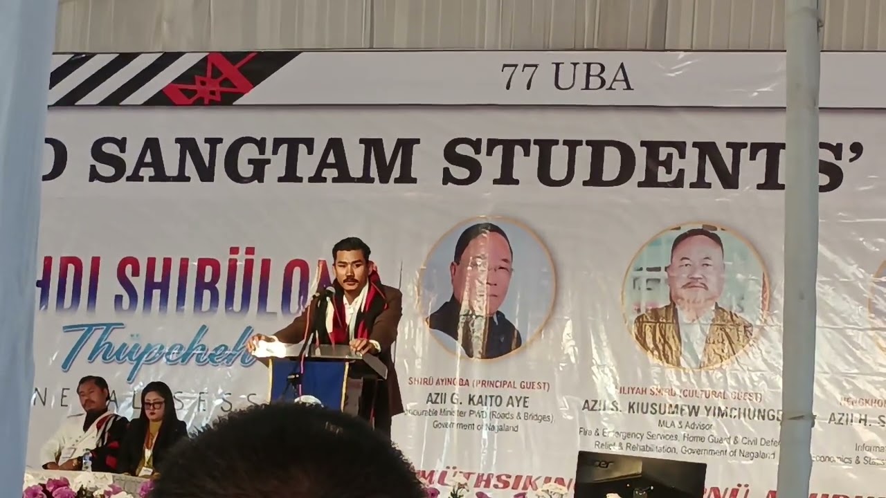 Azii Ninoto z katty, president Eastern Nagaland sumi Students'Union 
