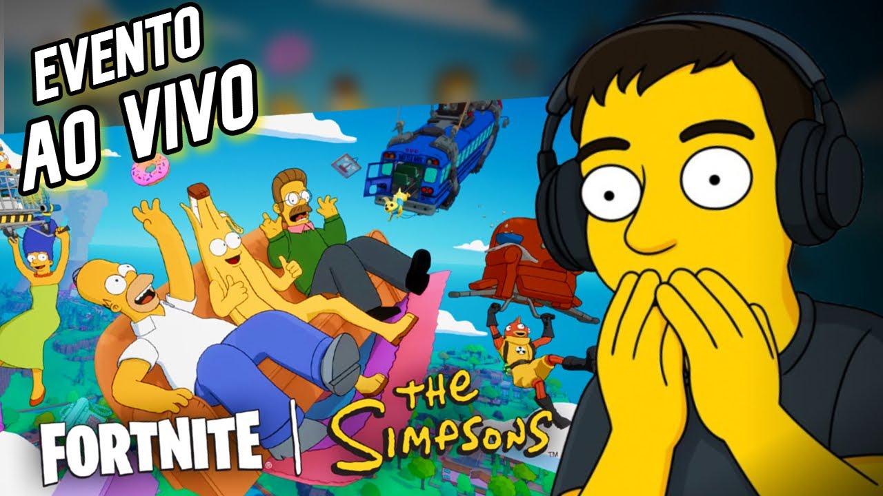 Esse foi o MELHOR EVENTO AO VIVO de todos! The Simpsons x Fortnite!