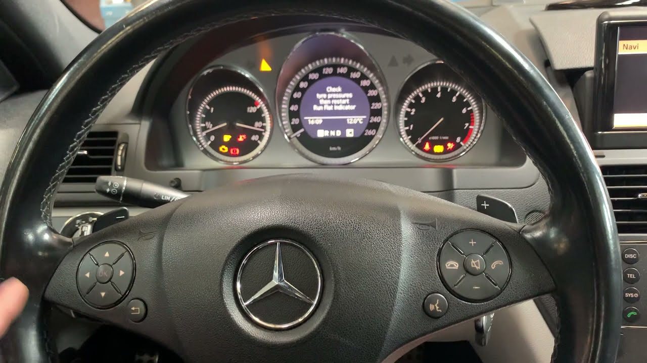 Сброс давления в шинах Mercedes C Class W204
