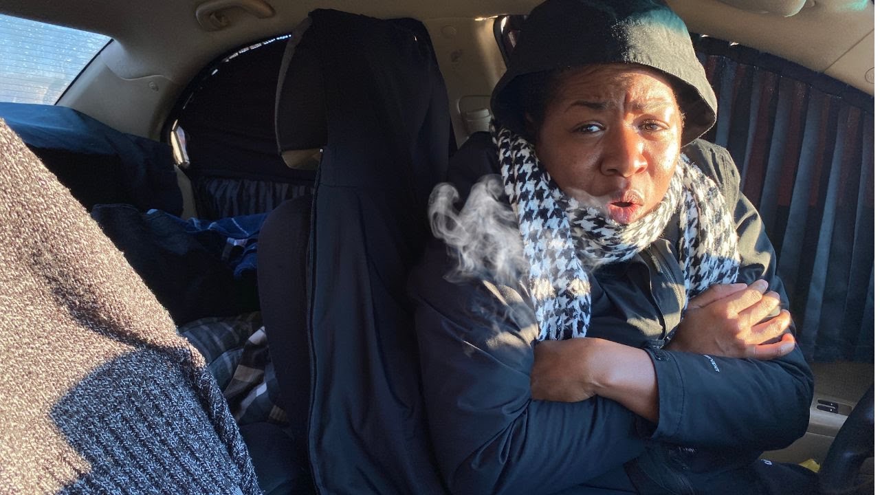 Living In A Car | Sleeping in My Car During The Winter With No Heat #shorts