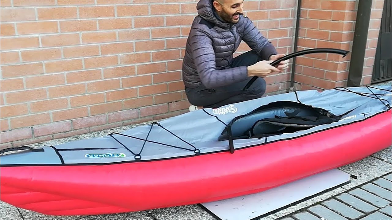 РАСПАДКА И ПРЕЗЕНТАЦИЯ НАДУВНОЙ КАЯК GUMOTEX SWING 1 RED