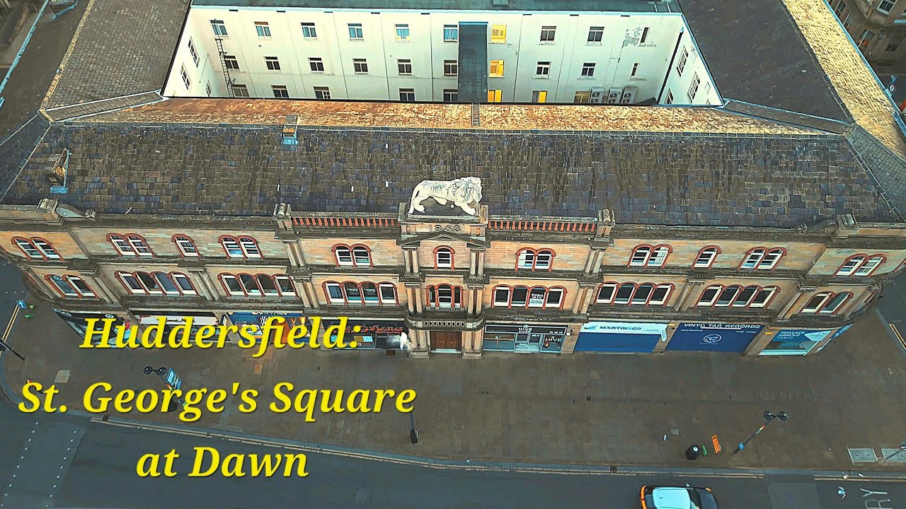 St, George's Square Huddersfield at Dawn.