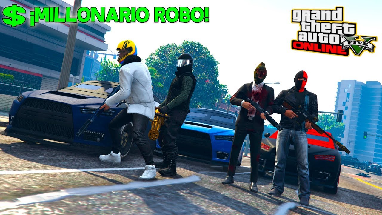 ¡LOGRAMOS MILLONARIO ROBO! | Toda la POLICIA NOS SIGUE | GTA V ONLINE CON AMIGOS