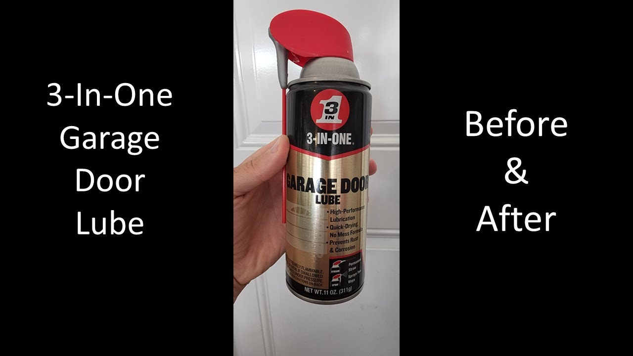 3 in One Garage Door Lube - Before and After