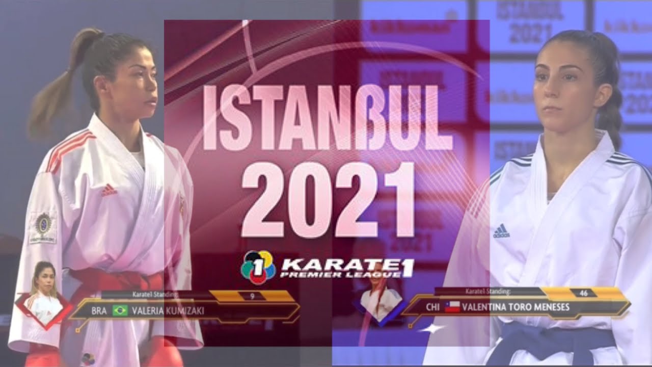 Karate 1 Istanbul 2021 Final Female Kumite-55 Valeria Kumizaki (BRA) vs Valentina Toro Meneses (CHI)