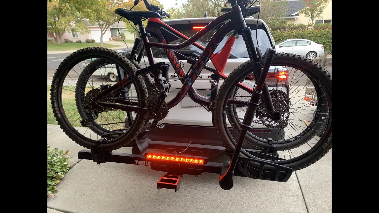 Kody Light on a Thule T2 Pro Install - Brightest and Safest Bike Rack Lights - Kody Technologies