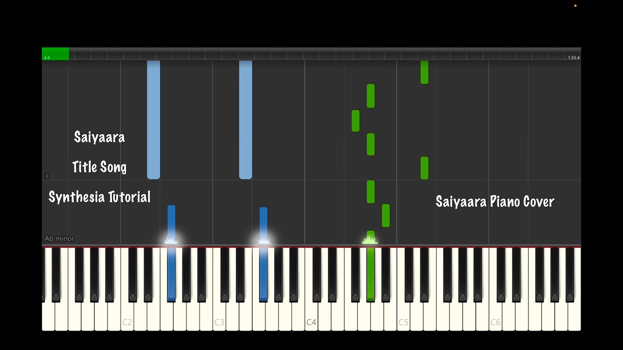 Saiyaara Title Song | Synthesia Piano Tutorial | Vinesh Pianist