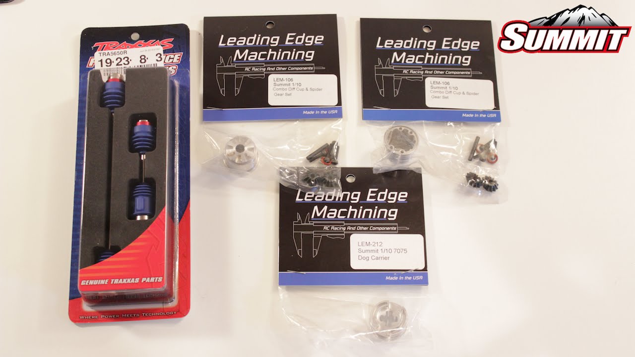 Traxxas Summit LEM Diffs and Dog Carriers, Steel Driveshafts