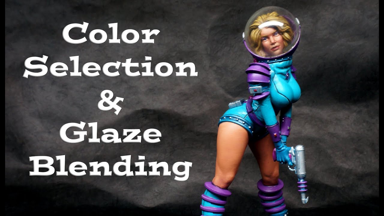 Painting a Retro Space Gal - Color Selection & Glaze Blending