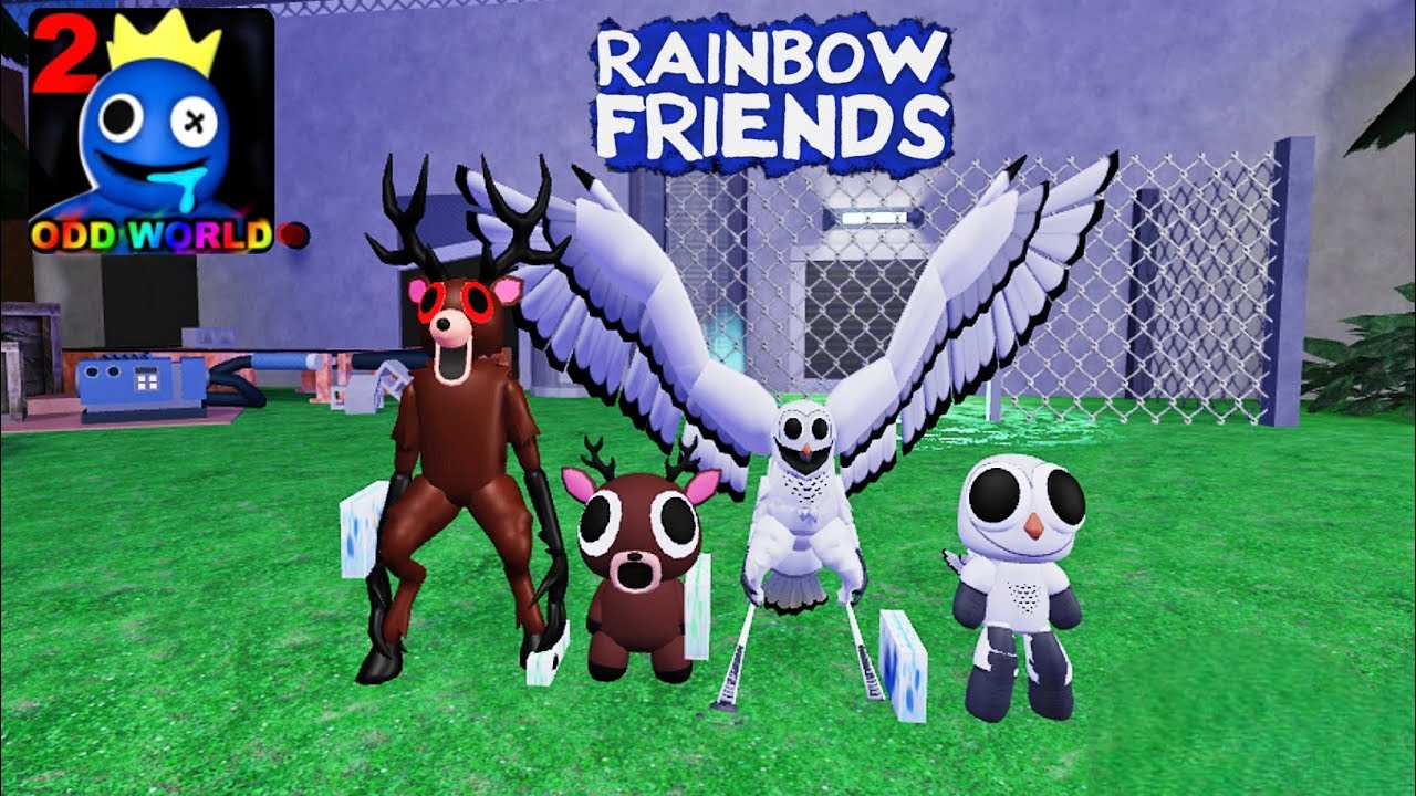 Playing As Baby Deer Owl Vs Normal Deer Bat In Rainbow Friends 2 Full Gameplay