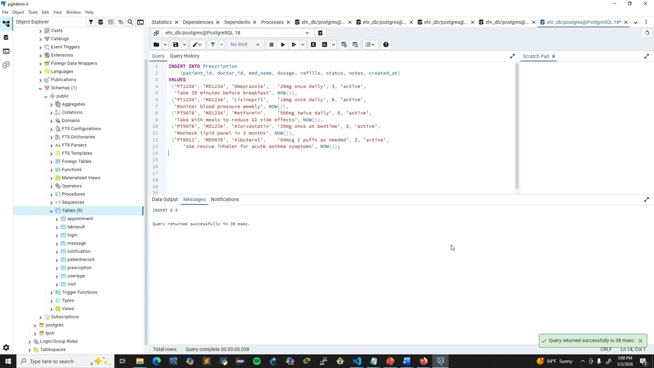 Phase2: Syntrahealth Database Implementation
