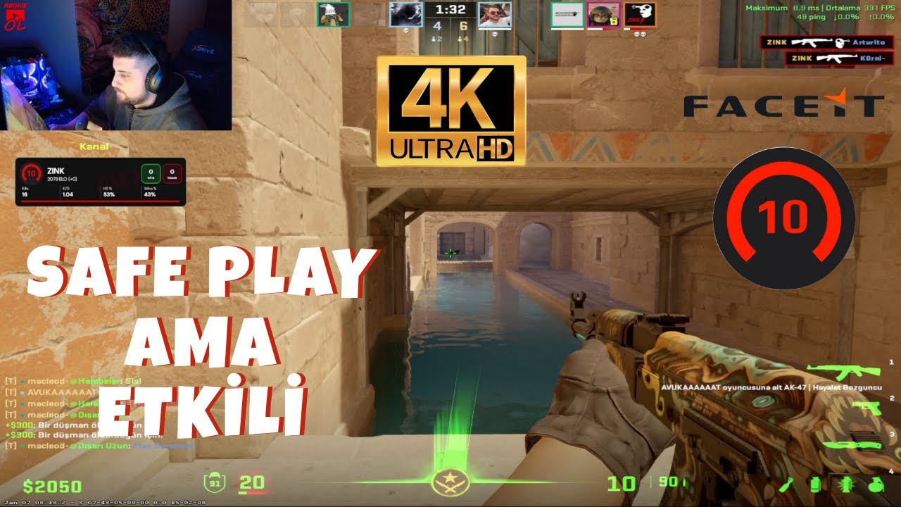 CS2 - Faceit +2200 ELO | SAFE PLAY AMA ETKİLİ ! de_anubis (CS2 Gameplay)