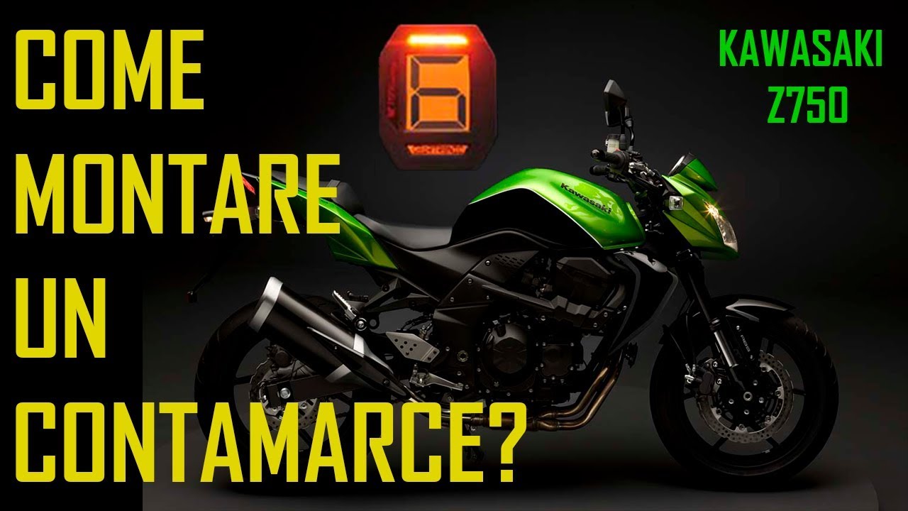 Come montare un contamarce UNIVERSALE su una moto/Kawasaki Z750 del 2009