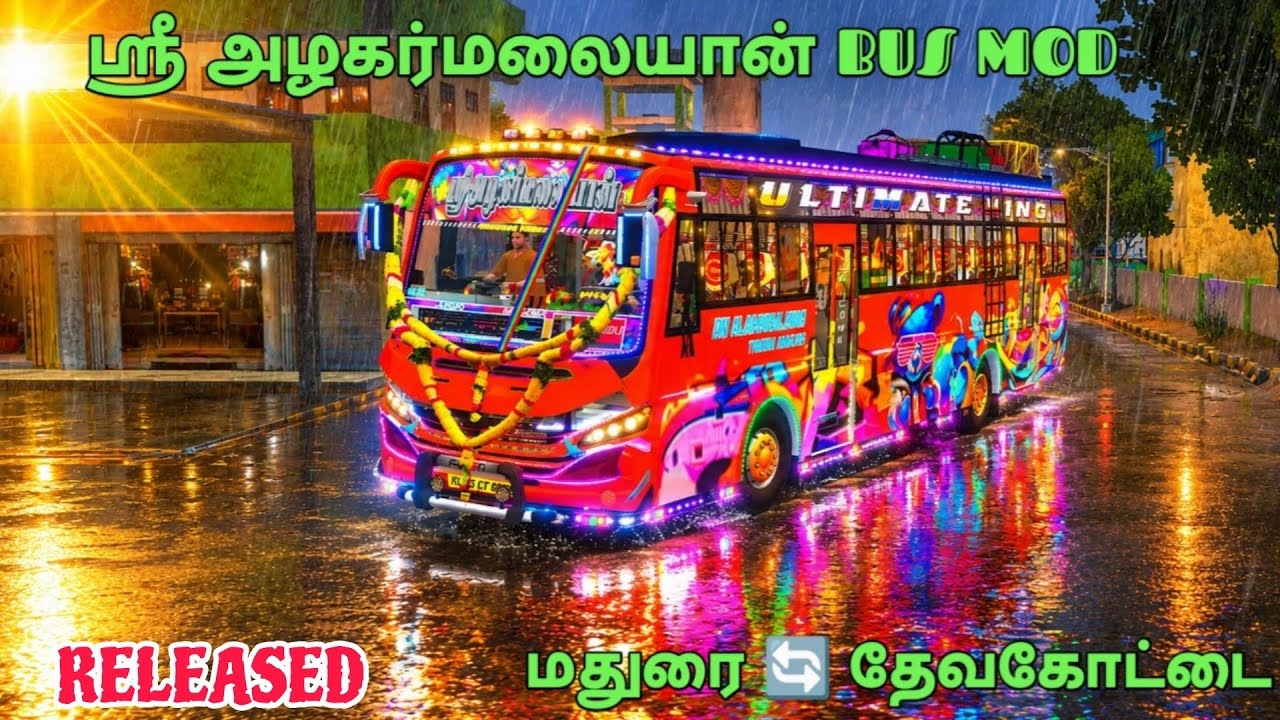 🥰🎀BUSSID 👑🤩NEW BAALAJI V2 BUS MOD 👑❤️&zwj;🔥NEW ALAGARMALAIYAN 💝BUS LIVERY RELEASED🎀 🎉