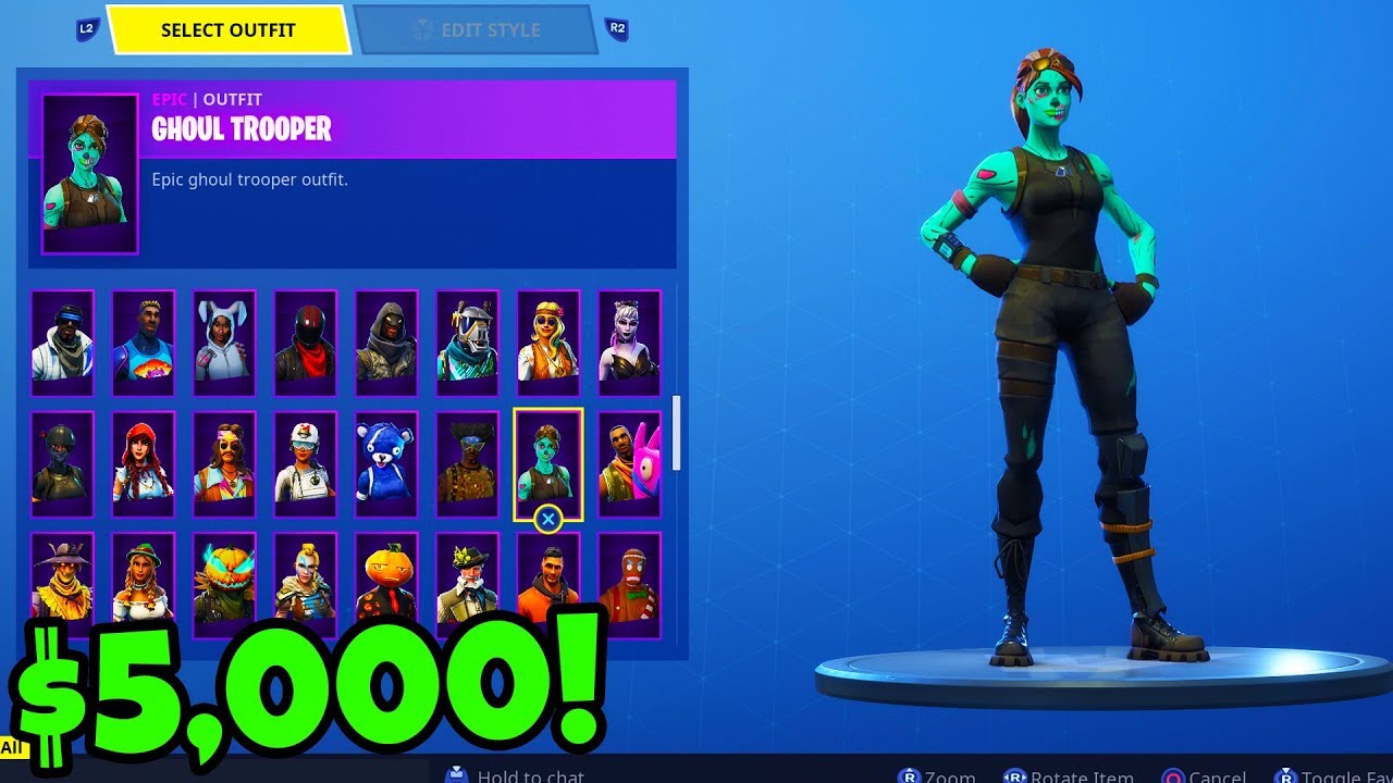 $5,000 RARE Fortnite  Locker Showcase! Locker Showcase w/ ALL RARE Skins! (Fortnite Battle Royale)