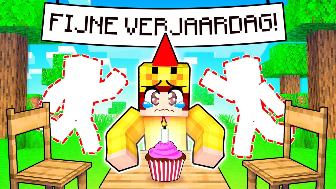 Niemand Ging Naar DENNUS Zijn VERJAARDAG In Minecraft..