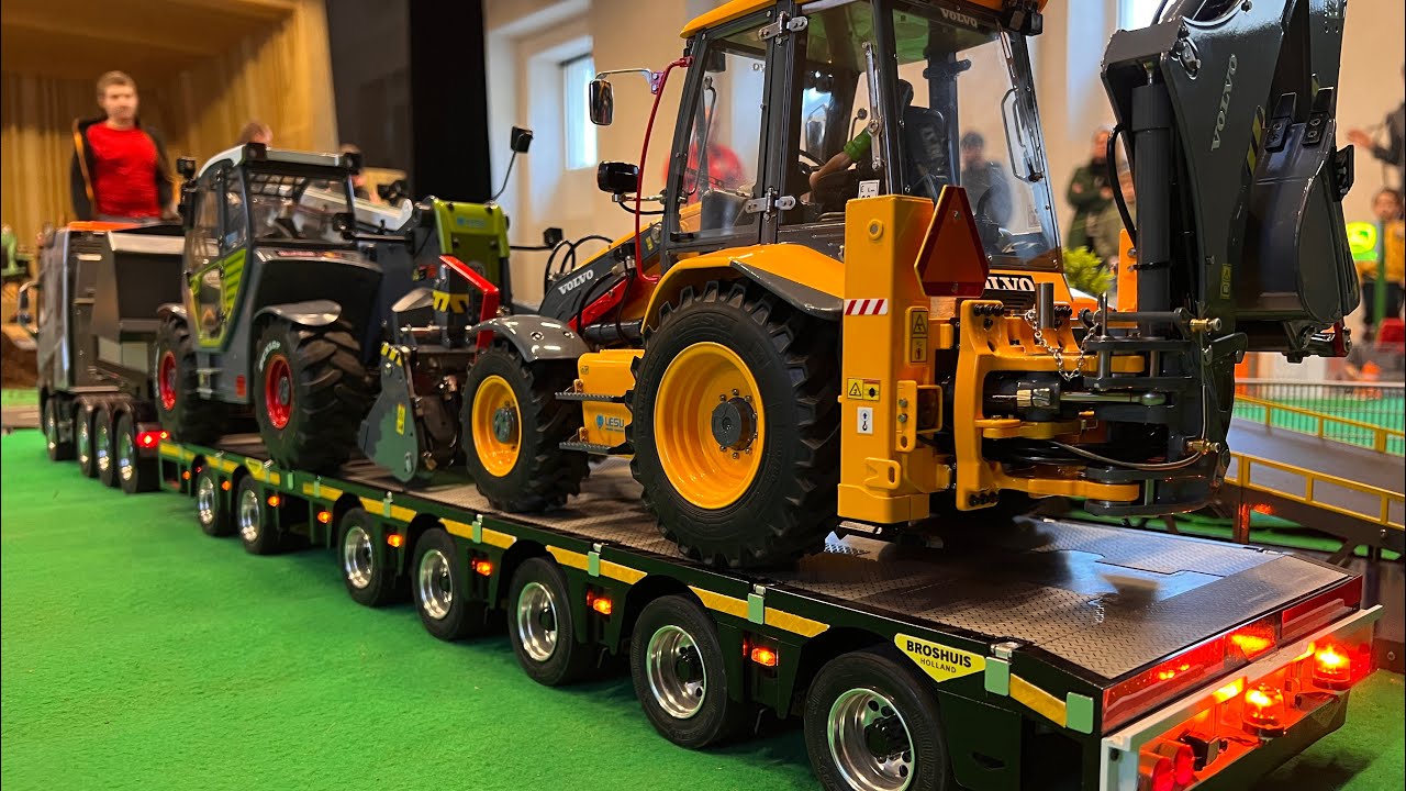 INSANE RC TRANSPORT TRUCKS, VOLVO BL71 and CLAAS MANIPULATOR, RC HEAVY HAULAGE
