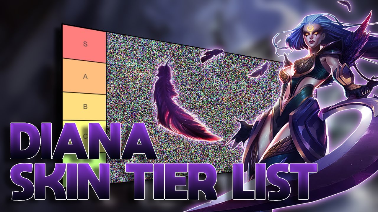 TIER LIST DAS SKINS DA DIANA (MUITA LUA)