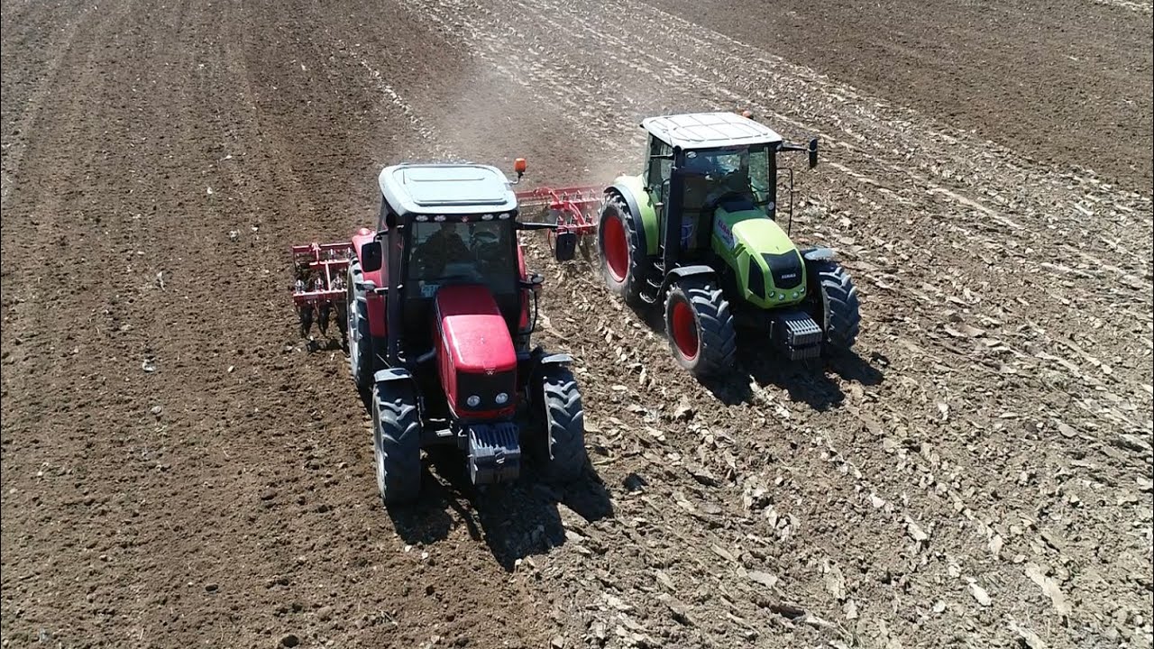 ÇEKİŞME SONRASI ÇALIŞMA - MASSEY FERGUSON 5455 & CLAAS 430 ARİON