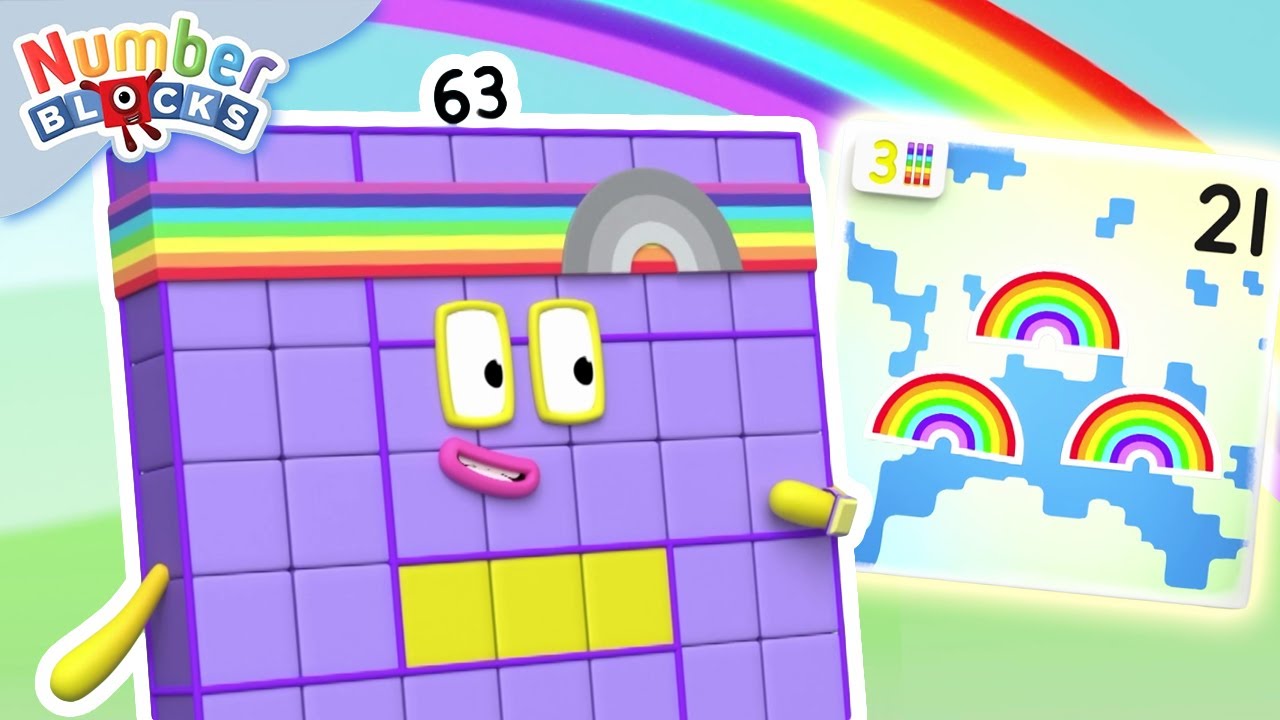 A Rainbow of Multiplication 🌈✖️ | Learn to Count for Kids | Number Cartoon | Numberblocks