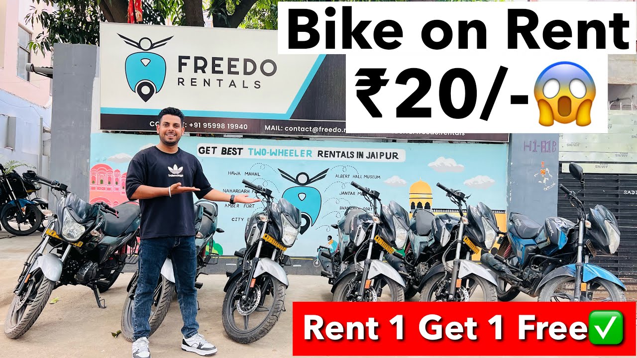 Bike at ₹20/- | Bike Rent in jaipur | All types | best two wheeler rental service | Freedo Rental