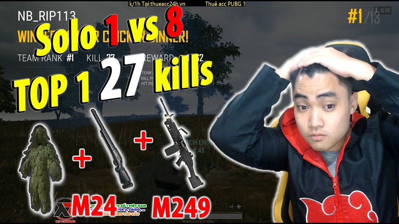 RIP113 Solo 1 vs 8 Event Mode l TOP 1 27 kills Impossible