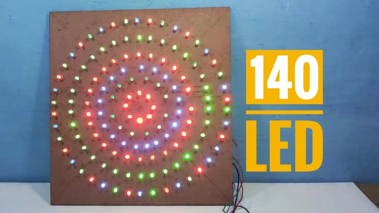 How to make a LED Sun design board at home || use 140 LED 🙂