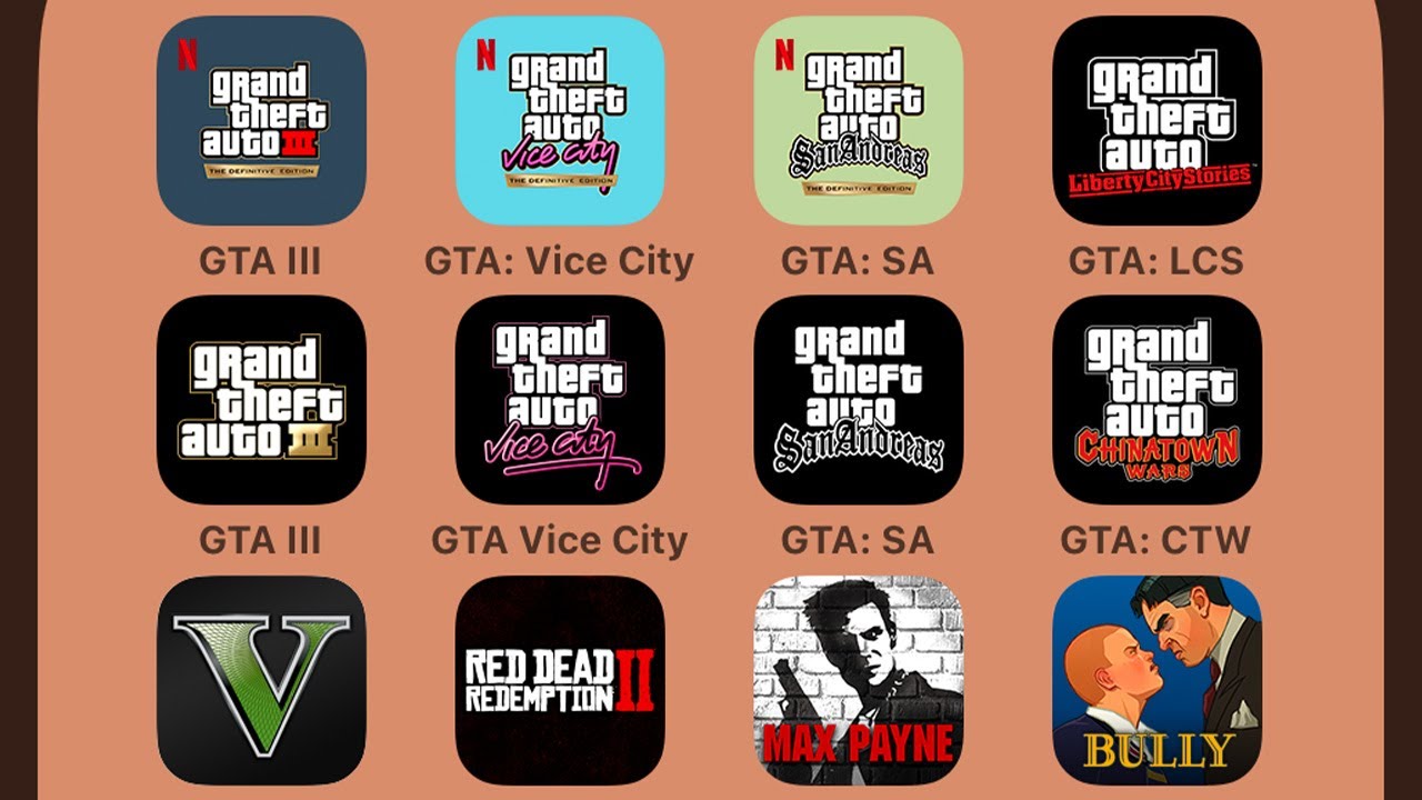GTA III,GTA Vice City,GTA San Andreas,GTA Liberty City Stories,GTA 3,Grand Theft Auto Chinatown Wars