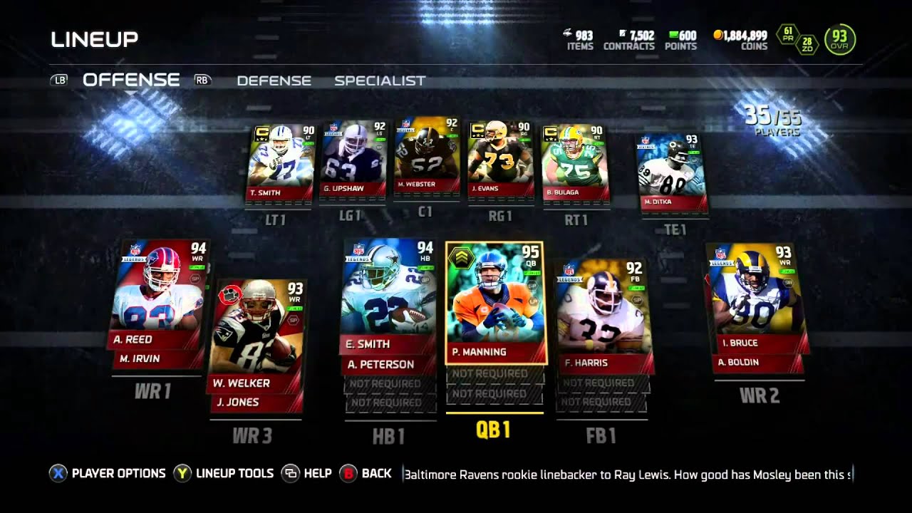 Madden 15 Ultimate Team :: ПЕРВАЯ в мире команда MUT с общим рейтингом 93! ОБНОВЛЕНИЕ состава + и...