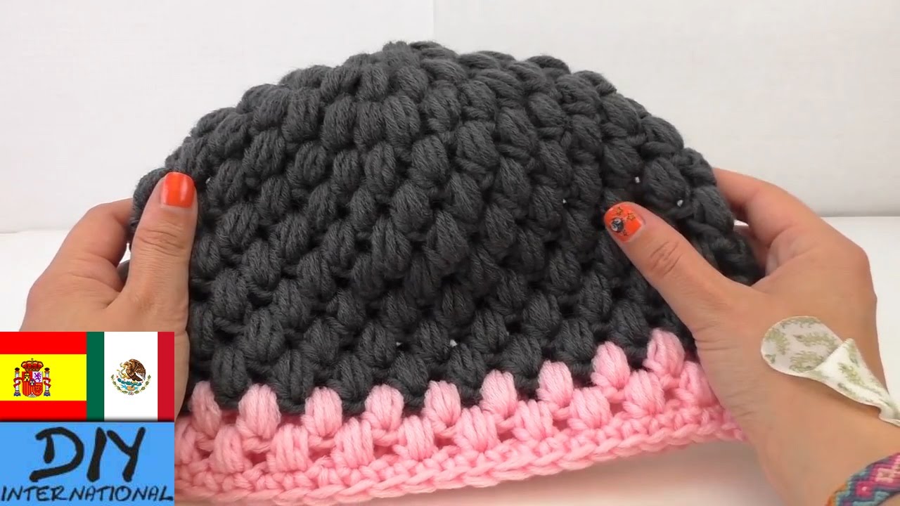 Cómo hacer un gorro puff tejido - Tutorial paso a paso - español