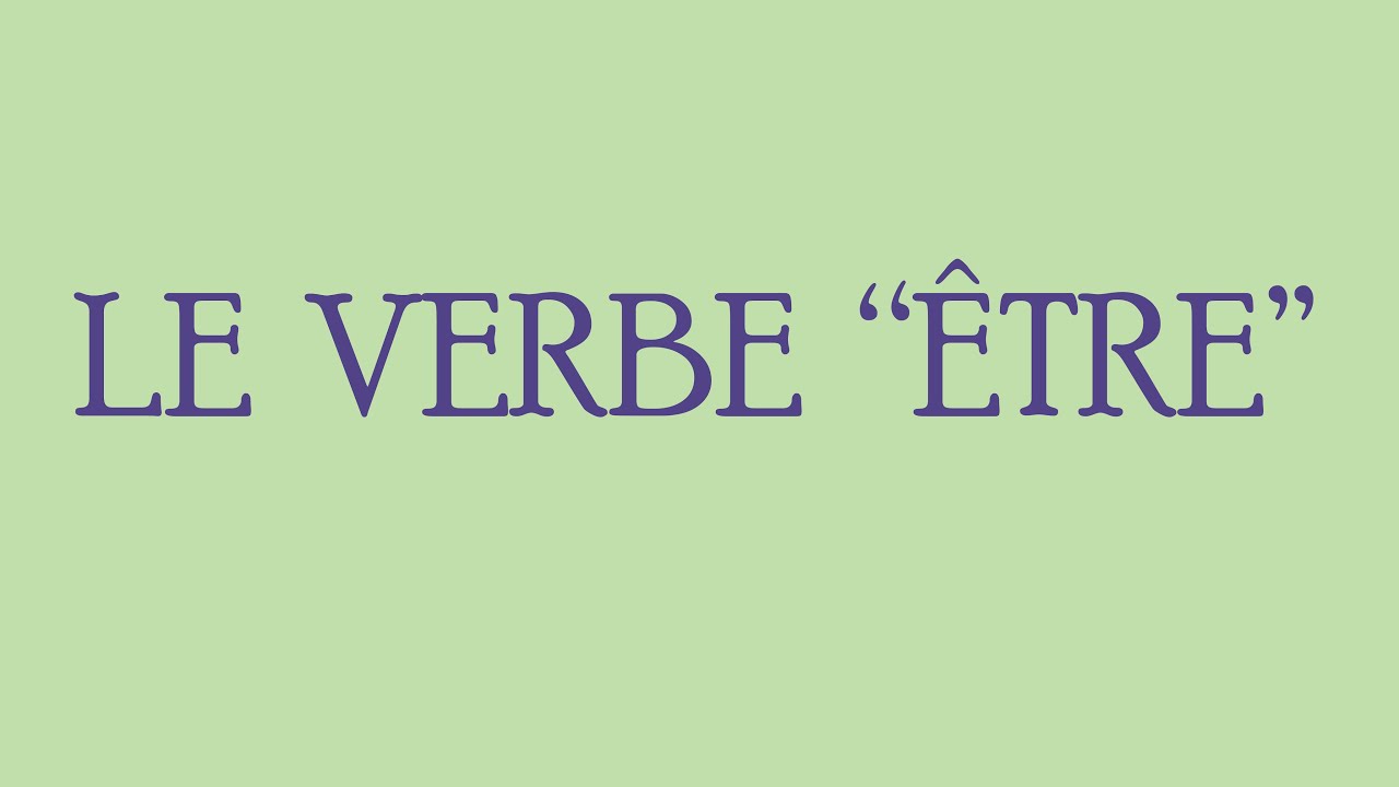 Le verbe être au présent de l’indicatif en français – conjugaison 1