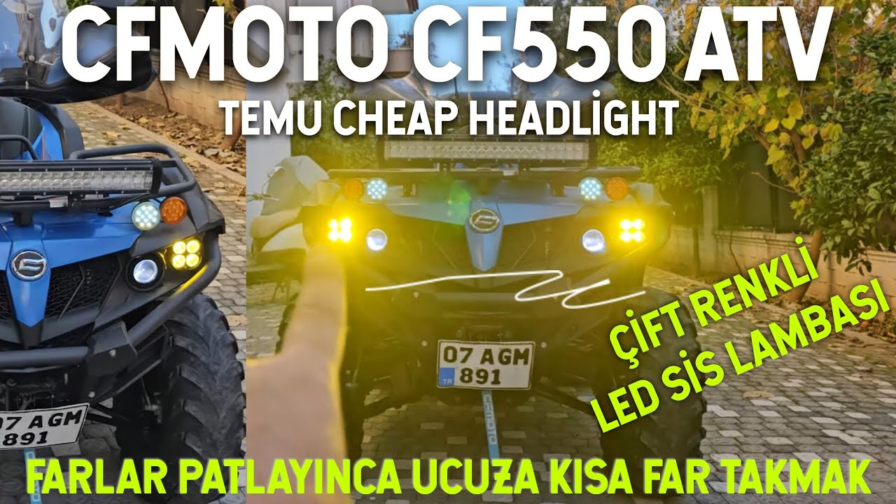 Cfmoto Cf550 Atv Far Değişimi | Ucuza Sis Lambası Takmak | Cfmoto Cf500 Atv Fog Lights